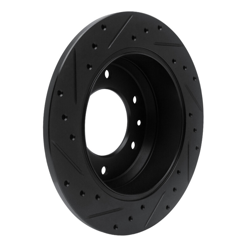 Hyundai Entourage Brake Rotor (1) - Rear Right - R1 Concepts - Drilled & Slotted - Black - `06-`14